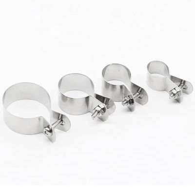 304 Stainless Steel Pipe Clamp dua lubang U Type Pipe Clamp pencegahan karat