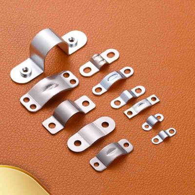 Silver Hot Galvanized Metal Saddle Clip Ketahanan Korosi